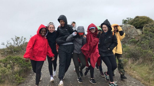 Students on a hike